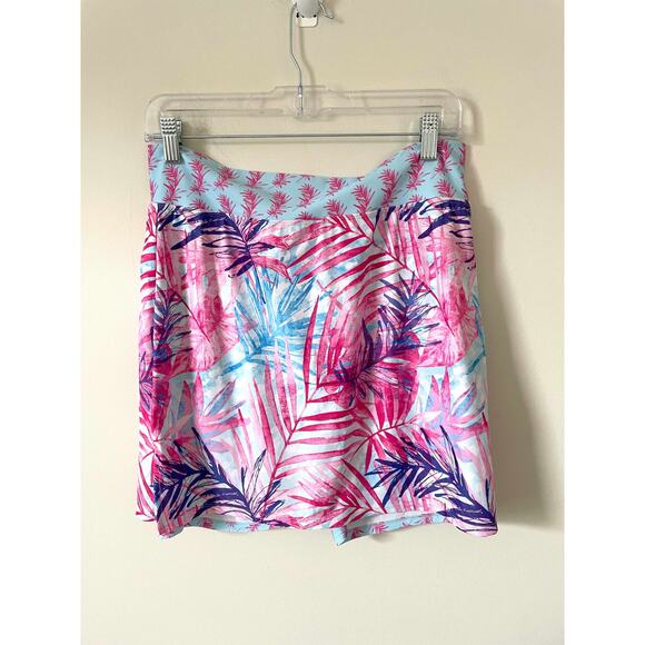 Skort Obsession Golf Fitness Athletic Skirt Skort Pink Blue Size Large NEW - Picture 2 of 6